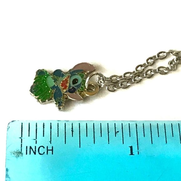 Vintage Disney Lilo & Stitch Necklace Charm Aulani Hawaii Ohana Disneyana 18" - Picture 6 of 6